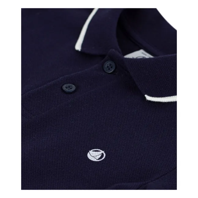 Polo de algodón ecológico | Azul Noche