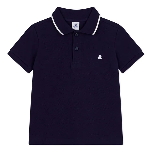 Polo de algodón ecológico | Azul Noche