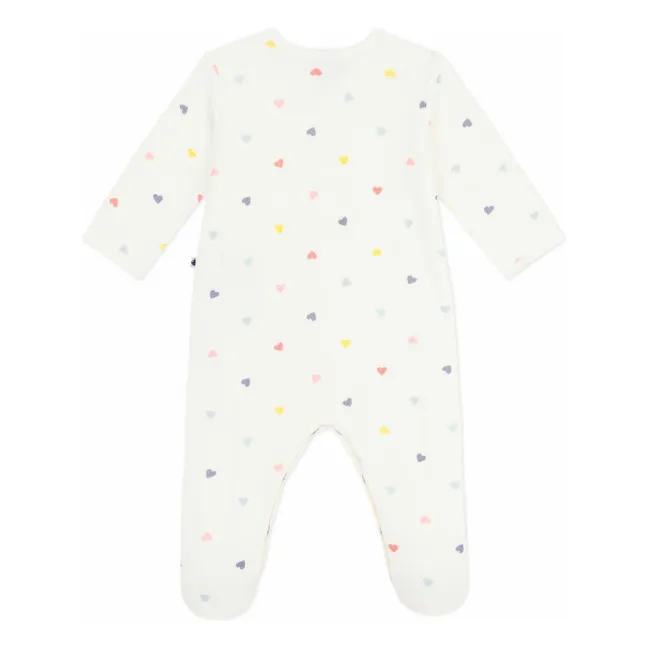 Pyjama Dors Bien Cœurs Velours | Blanc