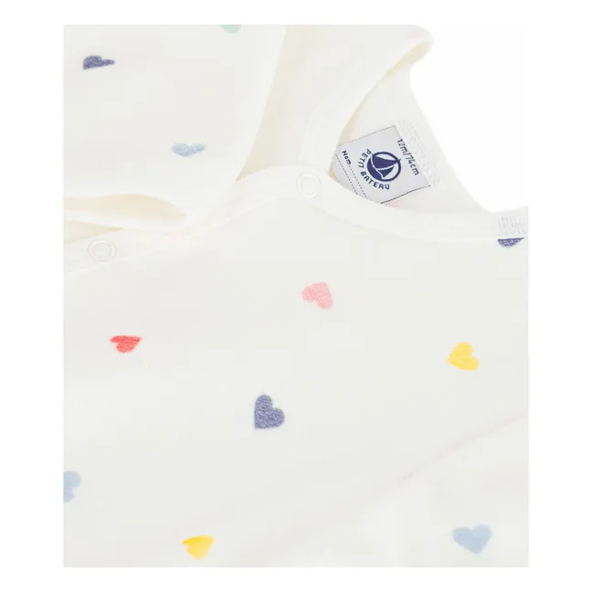 Pyjama Dors Bien Cœurs Velours | Blanc