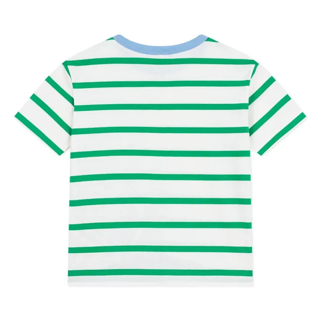 T-shirt Ample Rayé | Vert