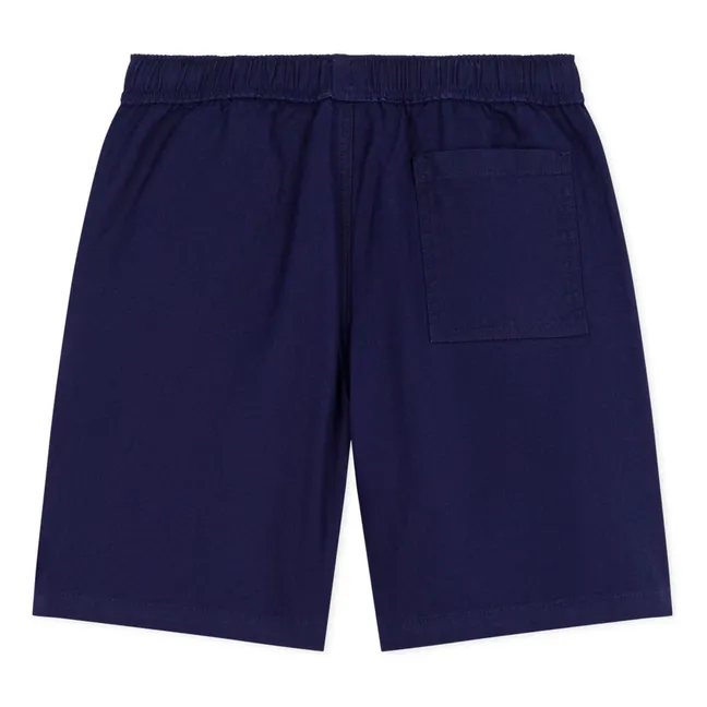 Bermudas Uni Twill de algodón orgánico | Azul Noche