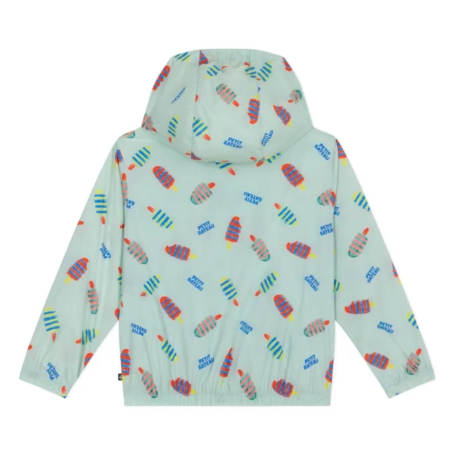 Flowered Windbreaker | White