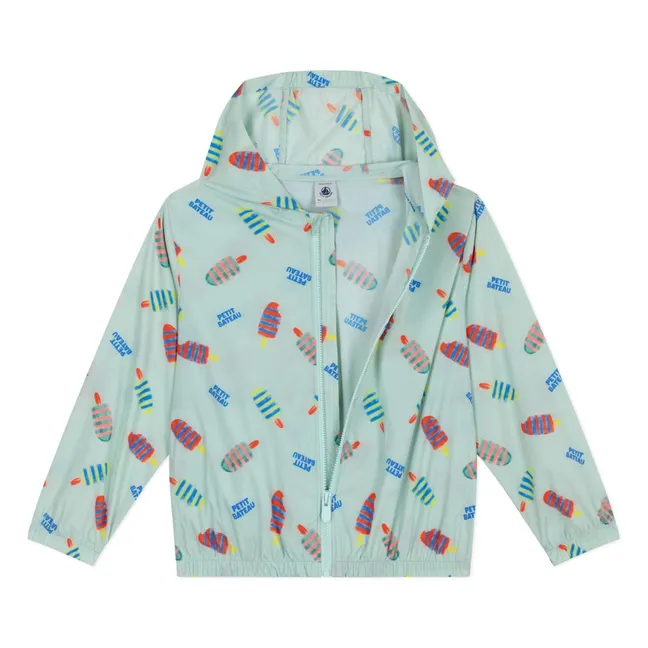 Coupe-Vent Anti-UV Fleuri | Blanc