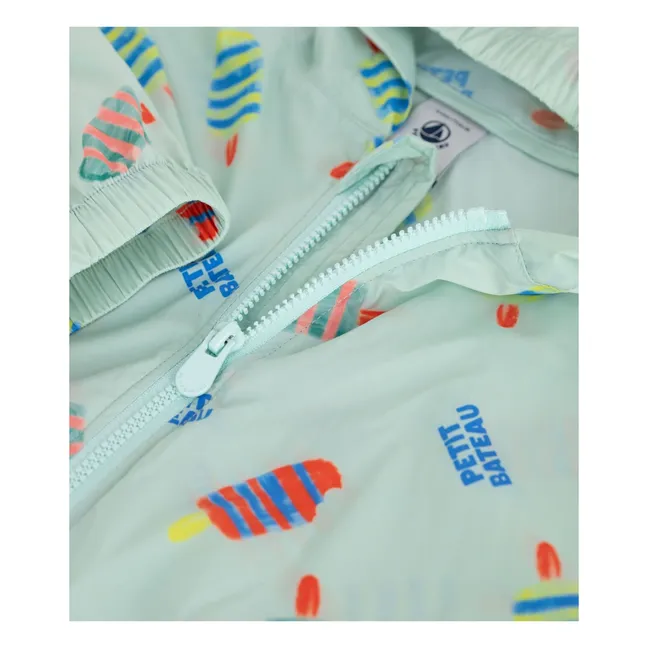 Cortavientos Floral UV | Blanco