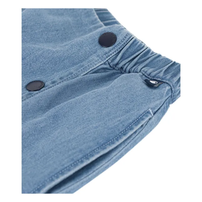 Jupe Denim à Pont Coton Bio | Bleu