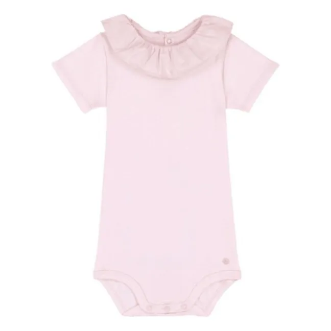 Body Collerette Coton Bio | Rose pâle