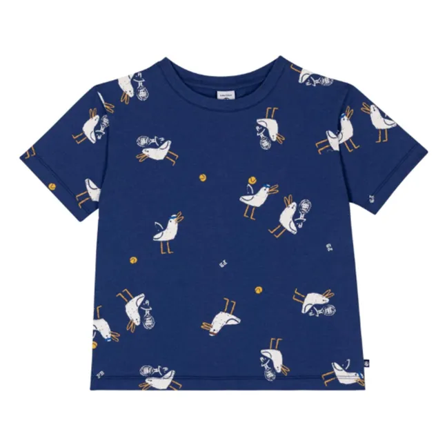 T-shirt Mouettes | Bleu foncé