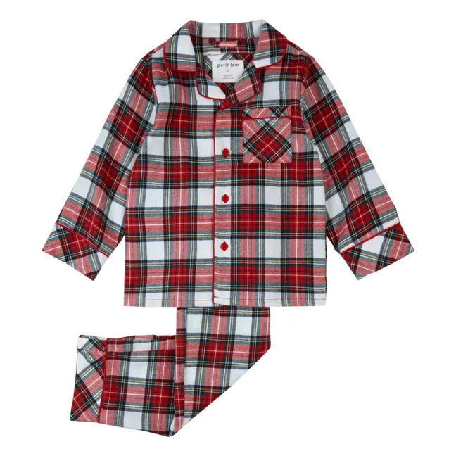 Tartan Flannel Recycled Fiber Pyjamas | Red