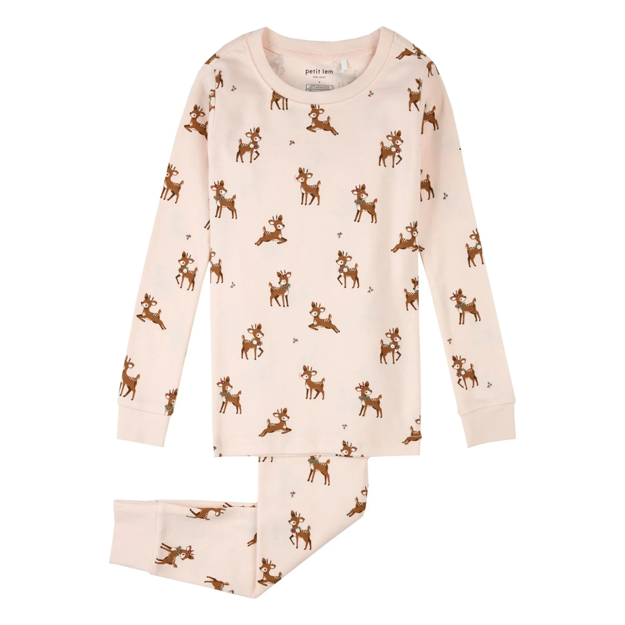 Petit Lem Pale Pink Pyjamas Rennes Organic Cotton