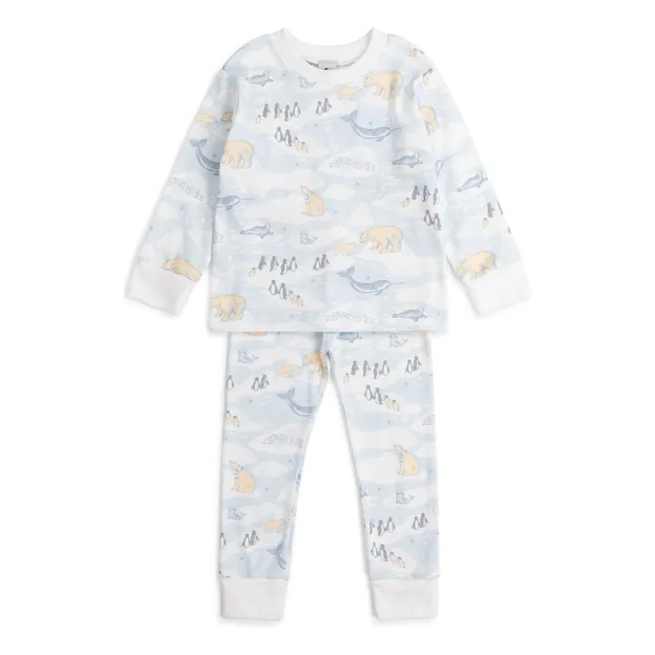 Pyjama Ours Coton Bio | Bleu- Image produit n°0
