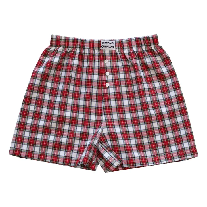 Ensemble Court Carreaux Tartan | Rouge- Image produit n°2