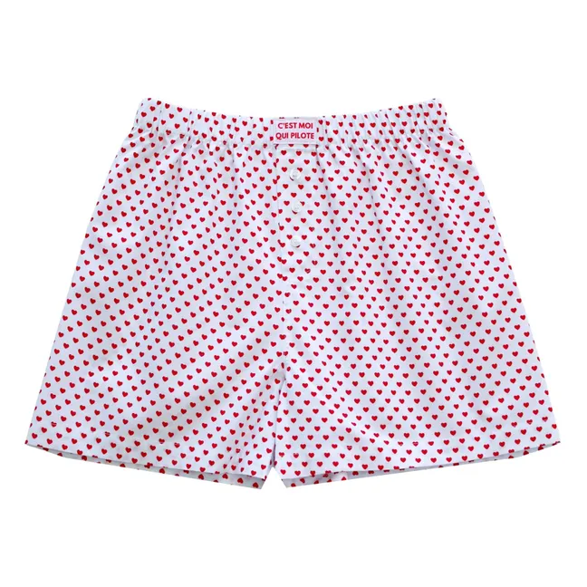 Caleçon Cœurs | Blanc