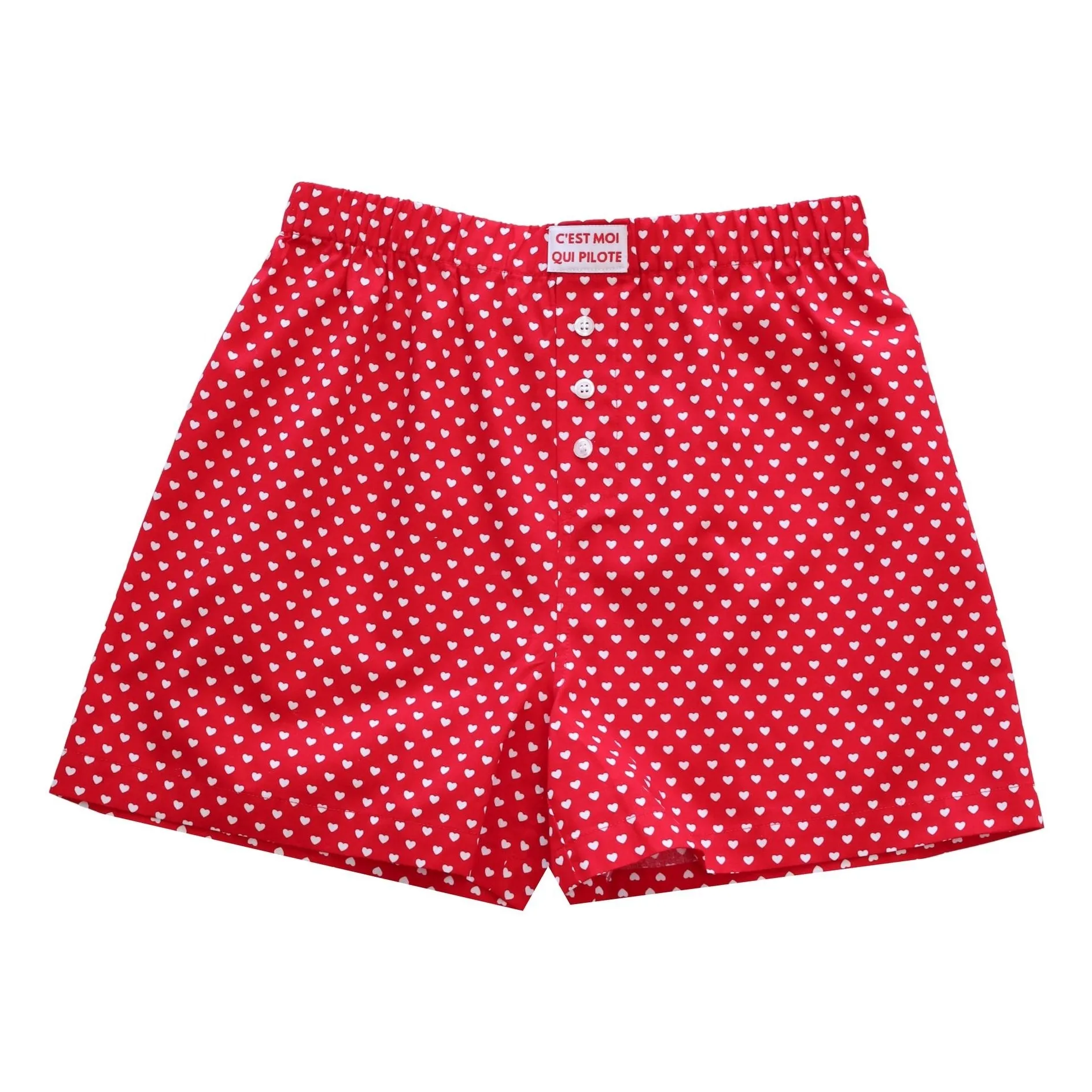 C'est Moi Qui Pilote Unisex Red Hearts Underpants