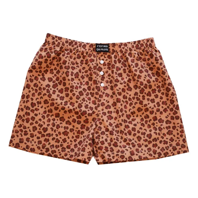Leopard shorts | Brown
