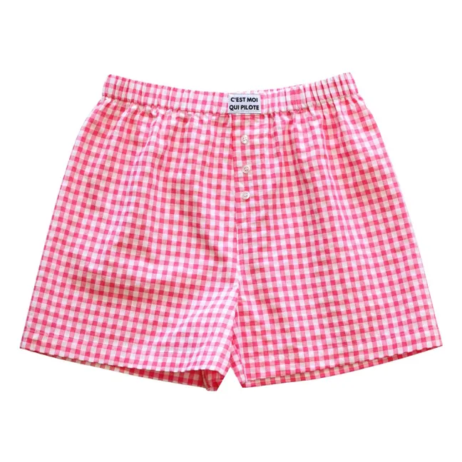 Vichy boxer shorts | Pink