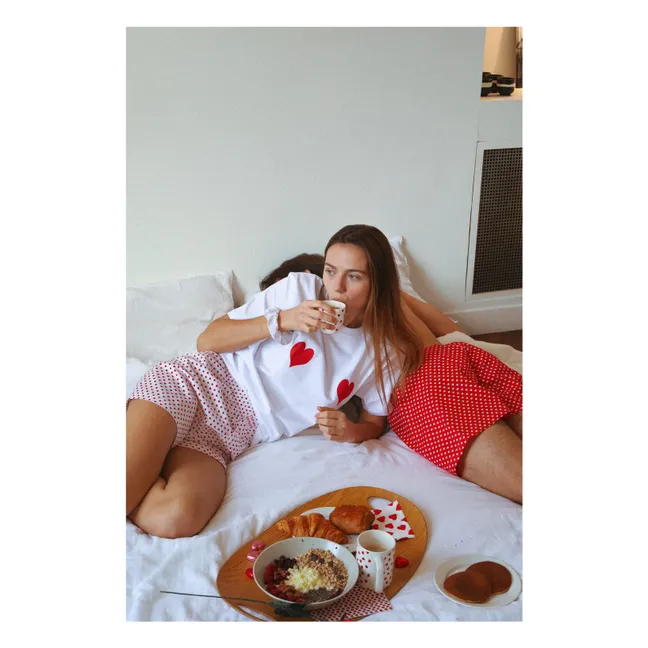 Pantalones corazón | Blanco