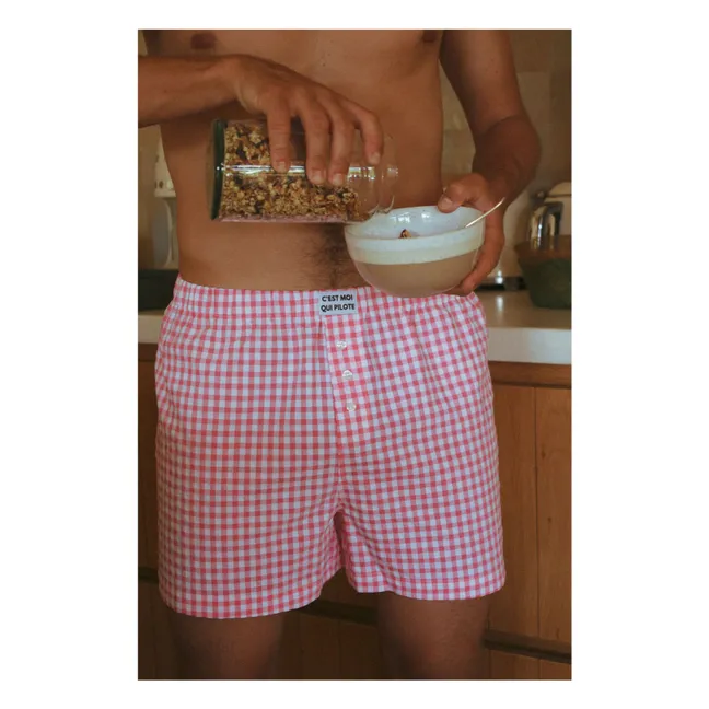 Vichy boxer shorts | Pink