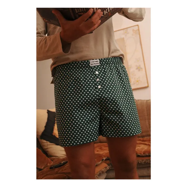 Caleçon Cœurs | Vert