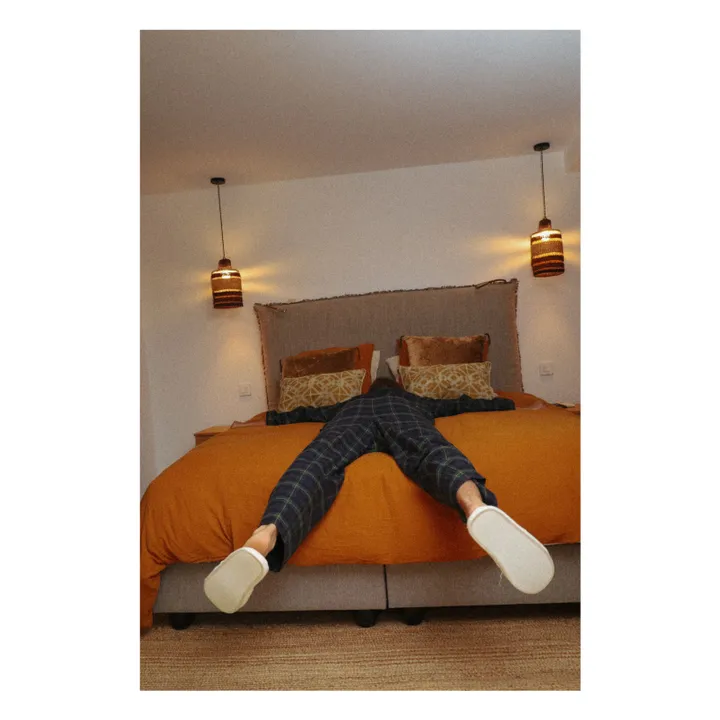 Ensemble Long Carreaux Tartan | Bleu marine- Image produit n°5