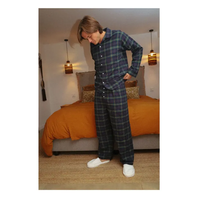 Set Long Karo Tartan | Navy