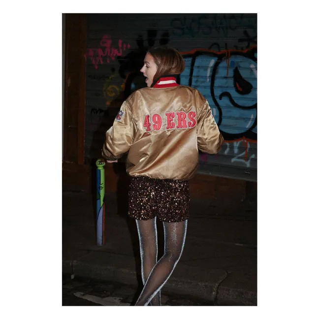 Velvet Sequins boxer shorts | Bronze