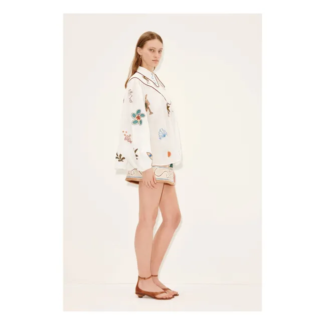 Camicetta ricamata Mina | Bianco