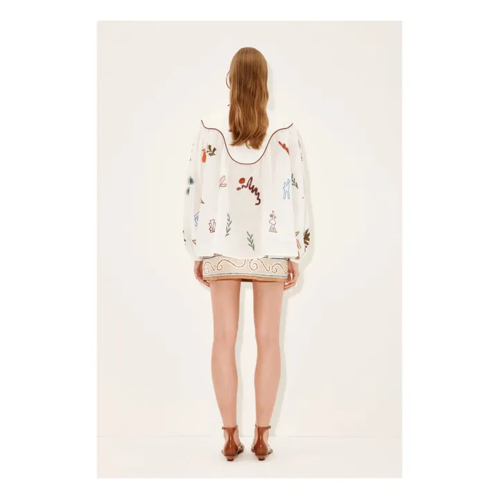 Blouse Mina Brodée | Blanc- Image produit n°8