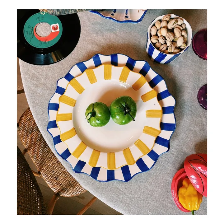 Assiette rayée - 27cm | Bleu- Image produit n°3