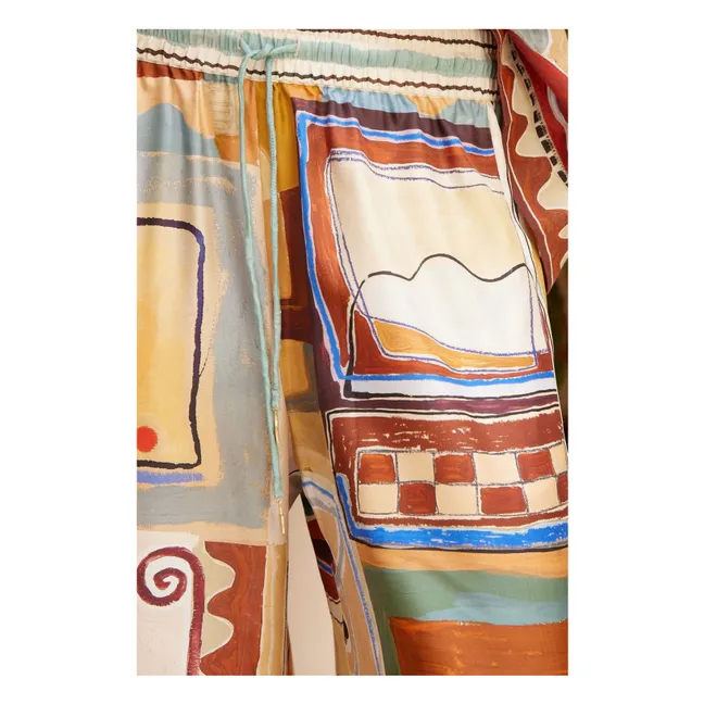 Pantalon Michelle Soie | Ecru