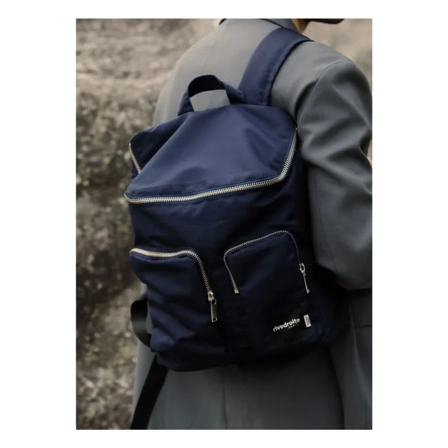 Abel Backpack Recycled Fiber | Navy blue