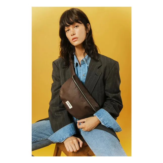 Sac Banane Custine Ciré | Marron