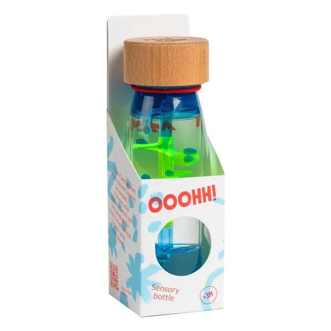 Botella sensorial en espiral | Azul