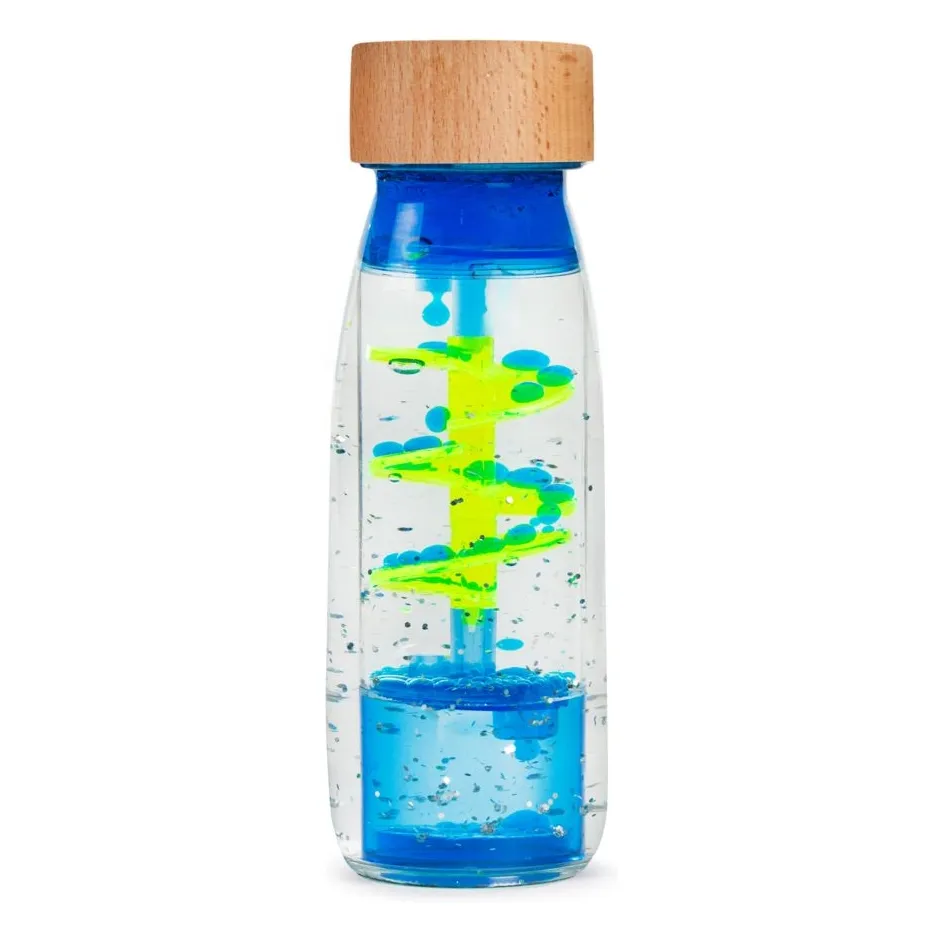 Bouteille sensorielle à spirale | Bleu- Image produit n°0