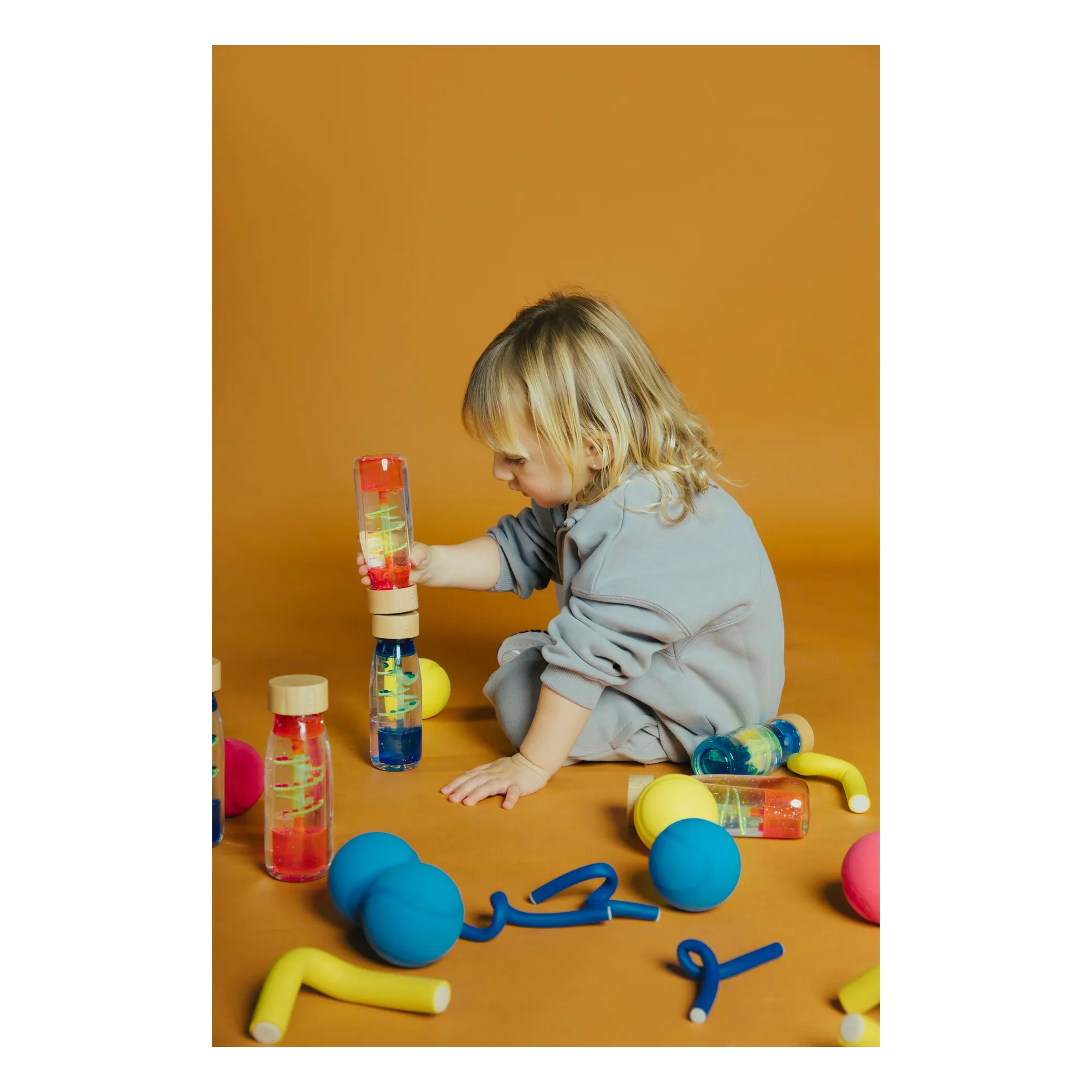 Bouteille sensorielle à spirale | Bleu- Image produit n°8
