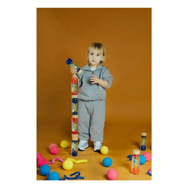 Bouteille sensorielle à spirale | Bleu