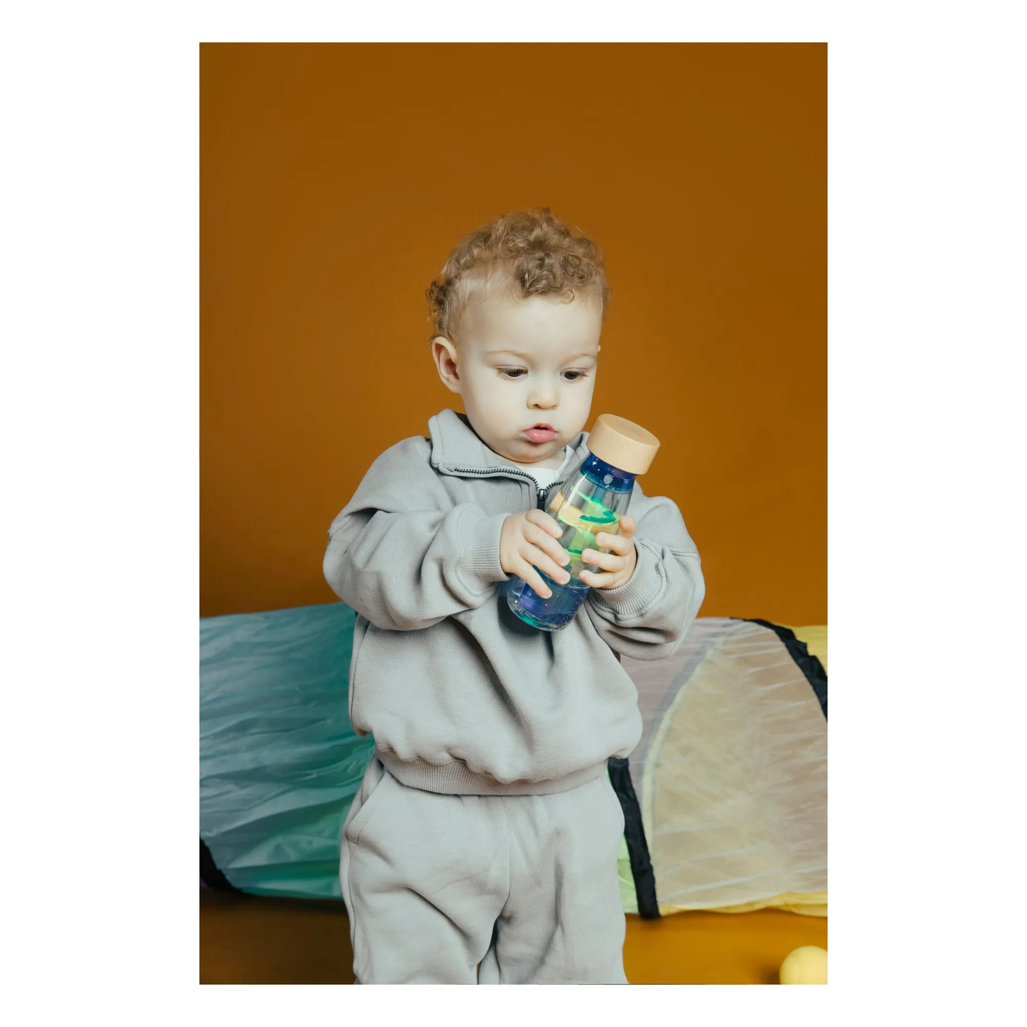 Bouteille sensorielle à spirale | Bleu- Image produit n°1