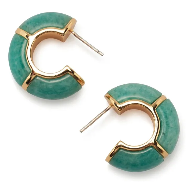 Créoles Zellige | Bleu turquoise