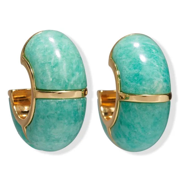 Créoles Zellige | Bleu turquoise
