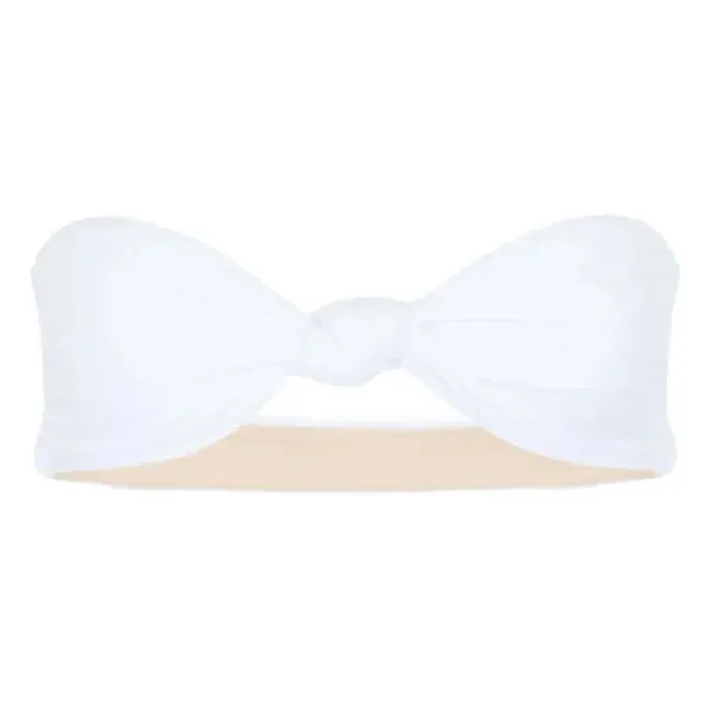 Top de traje de baño Le Bandeau Nœud | Marfil