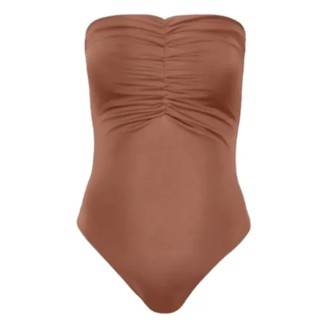 Einteiliger Badeanzug Das Bustier | Schokoladenbraun