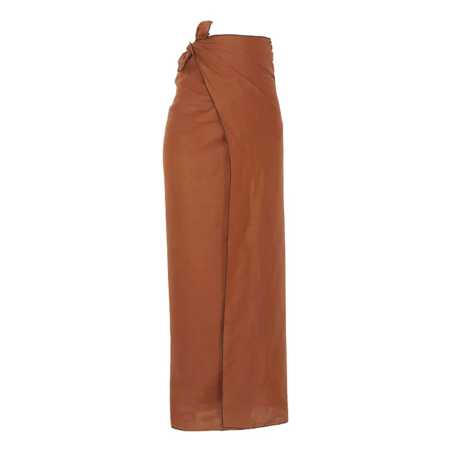 Linen pareo | Chocolate