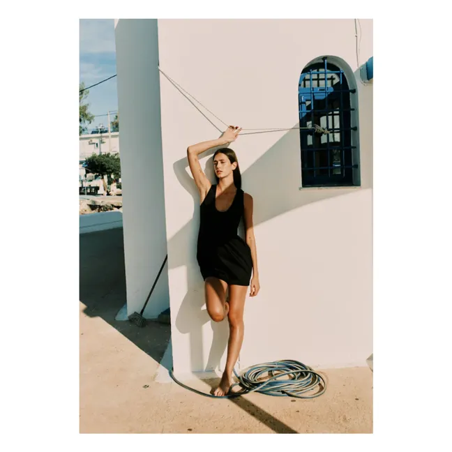 La Popeline Mini Dress | Black