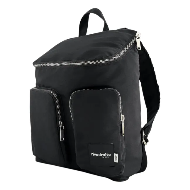 Abel Rucksack Recycelte Fasern | Schwarz