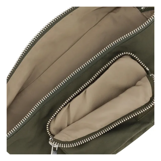 Borsa a banana in fibra riciclata Joly | Verde militare