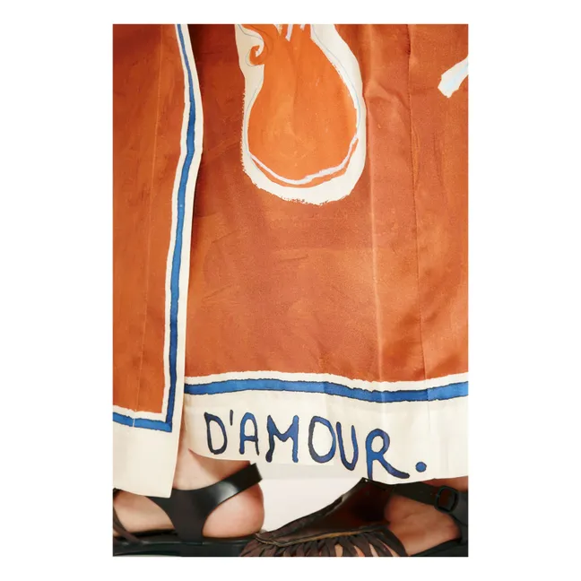 Jupe Soleil D'Amour Soie | Rouille