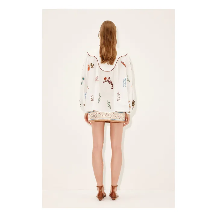 Blouse Mina Brodée | Blanc- Image produit n°6