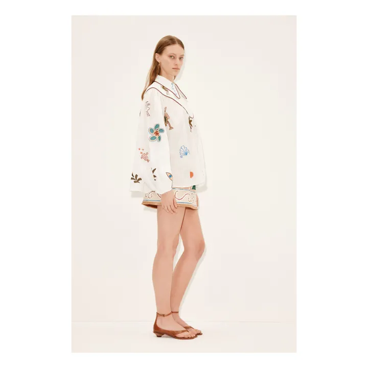 Blouse Mina Brodée | Blanc- Image produit n°5