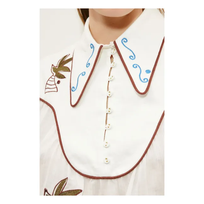 Camicetta ricamata Mina | Bianco