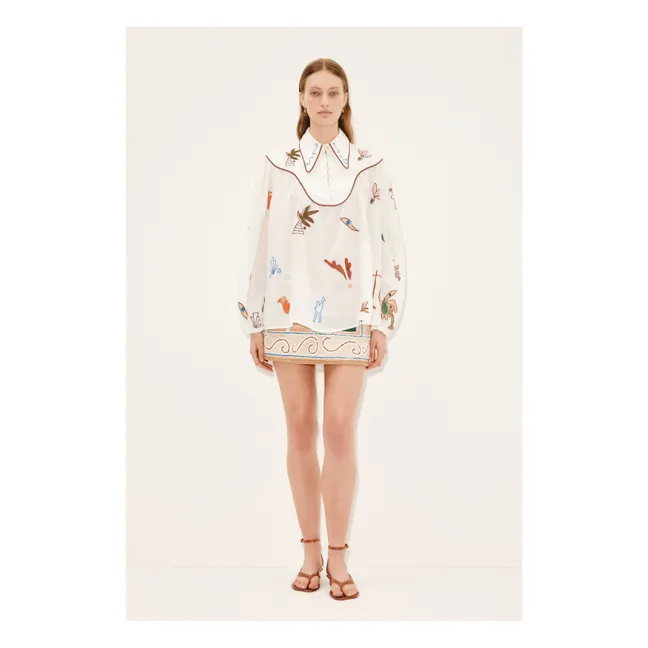 Camicetta ricamata Mina | Bianco